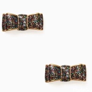 NEW Kate Spade Moon River Bow Studs Multi Glitter